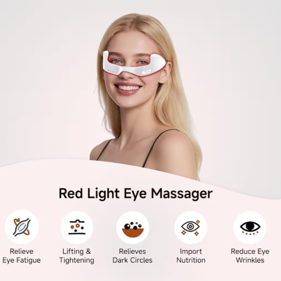 4D Smart Eye Massager with Heat Therapy - White - Picture 3 of 5